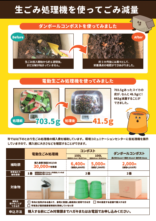 写真：生ごみ減量生活　ちらし裏面