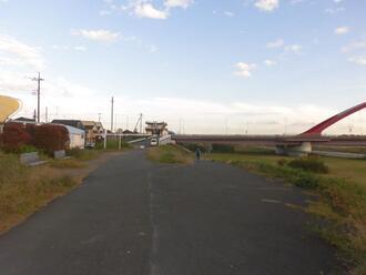 写真：多摩大橋付近の迂回路1