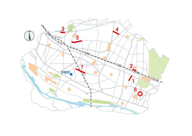 工事箇所の地図