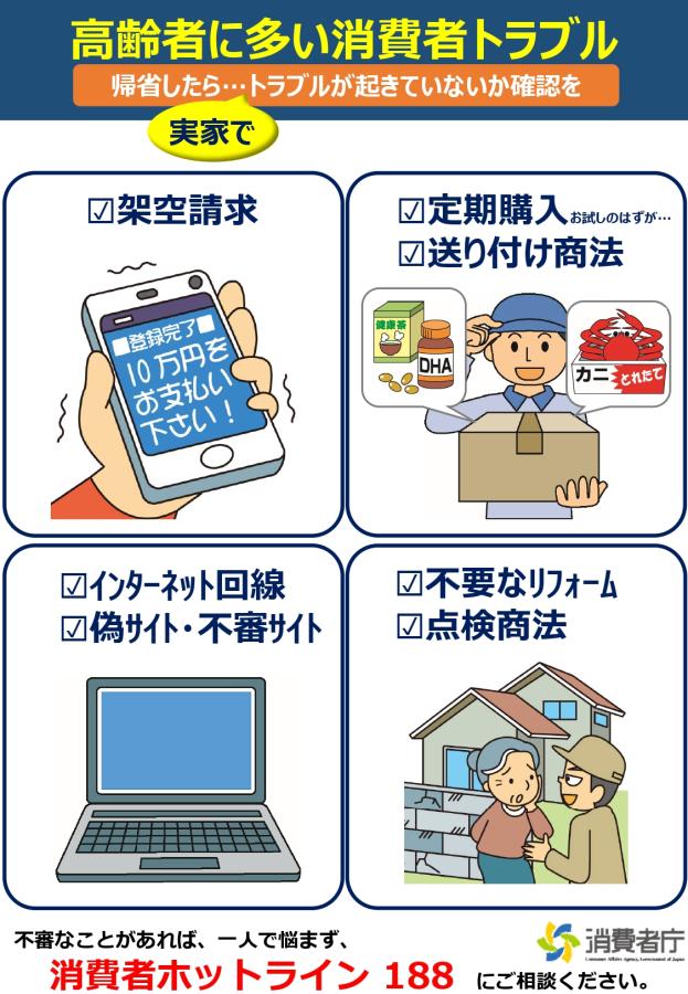 高齢者に多い消費者トラブルの画像